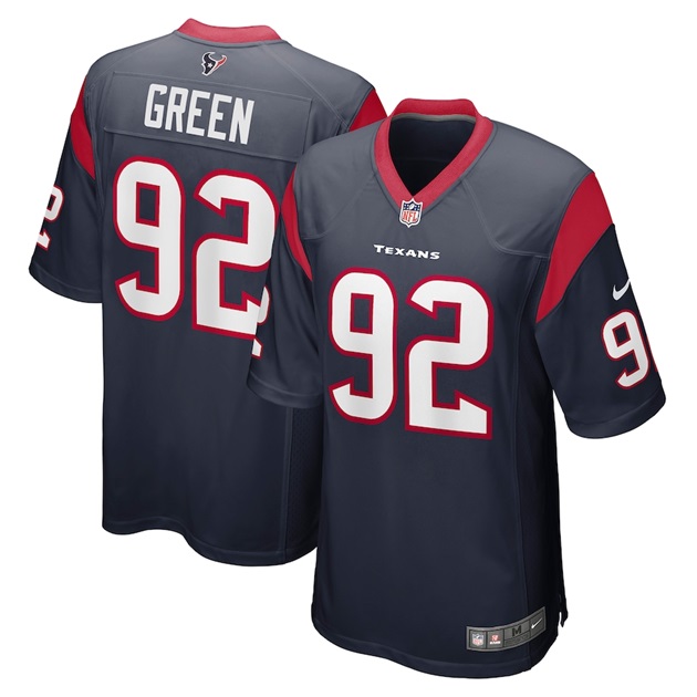 mens nike rasheem green navy houston texans game player jersey